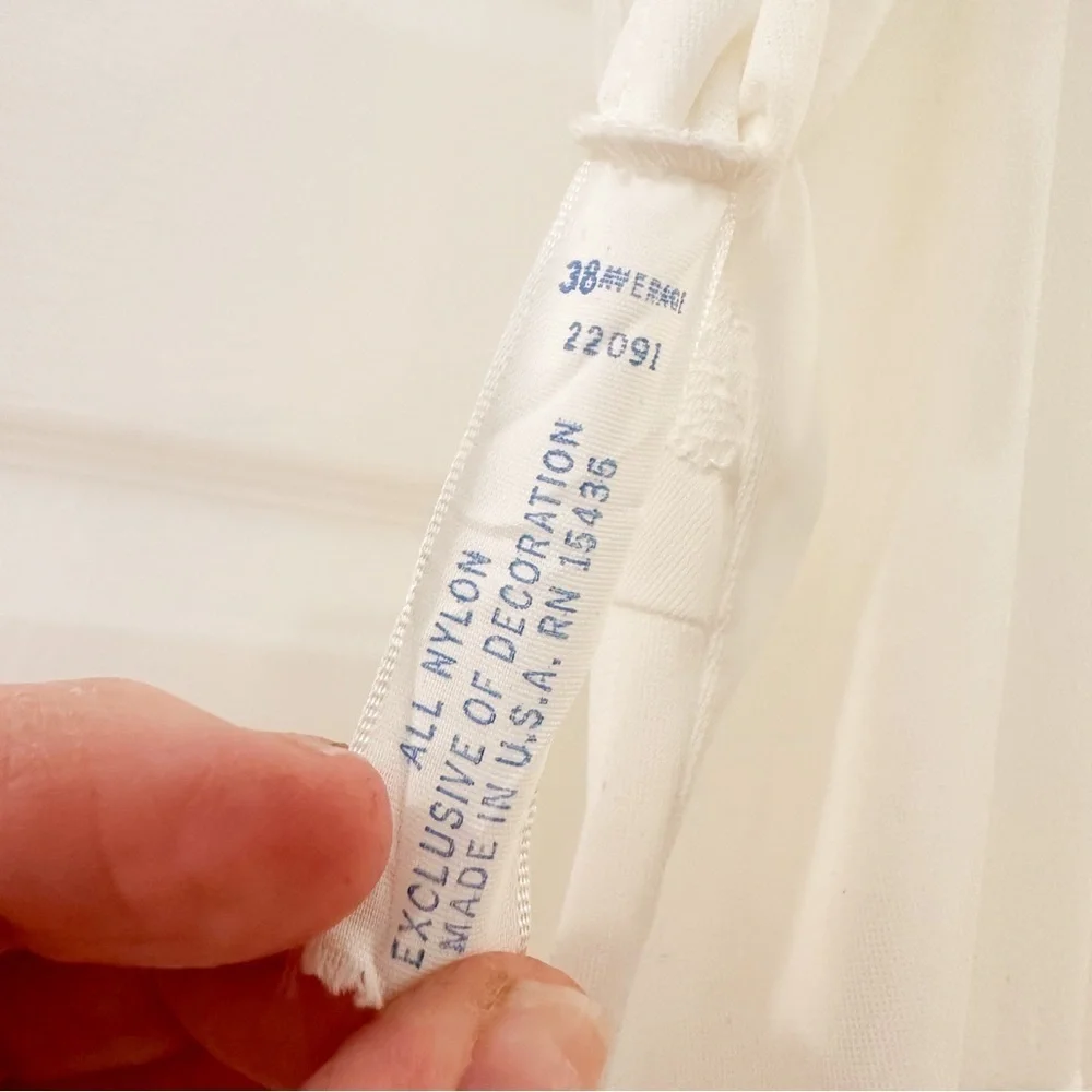 Vintage Lace Sheer Lingerie Slip Dress White sz Small - Picture 6 of 6